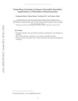 Using Deep Learning to Improve Ensemble Smoother: Applications to
  Subsurface Characterization