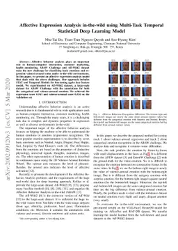 Affective Expression Analysis in-the-wild using Multi-Task Temporal
  Statistical Deep Learning Model