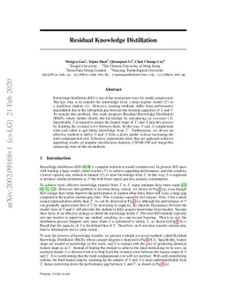 Residual Knowledge Distillation