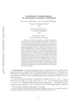 Conditional Independence in Max-linear Bayesian Networks
