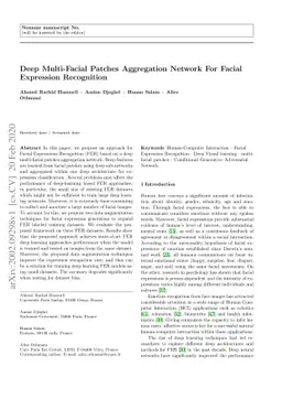 Deep Multi-Facial Patches Aggregation Network For Facial Expression
  Recognition