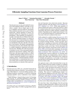 Efficiently Sampling Functions from Gaussian Process Posteriors