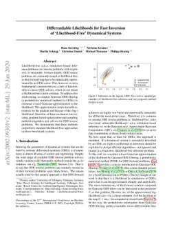 Differentiable Likelihoods for Fast Inversion of 'Likelihood-Free'
  Dynamical Systems