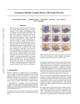 Learning to Simulate Complex Physics with Graph Networks