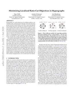 Minimizing Localized Ratio Cut Objectives in Hypergraphs