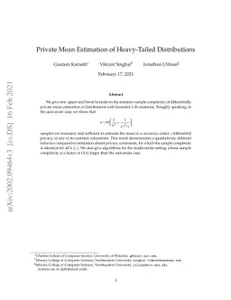 Private Mean Estimation of Heavy-Tailed Distributions