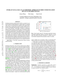 Overlap Local-SGD: An Algorithmic Approach to Hide Communication Delays
  in Distributed SGD