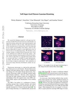 Self-Supervised Poisson-Gaussian Denoising