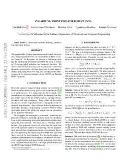 Polarizing Front Ends for Robust CNNs