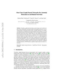 One-Class Graph Neural Networks for Anomaly Detection in Attributed
  Networks