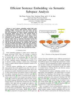 Efficient Sentence Embedding via Semantic Subspace Analysis