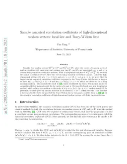 Sample canonical correlation coefficients of high-dimensional random
  vectors: local law and Tracy-Widom limit