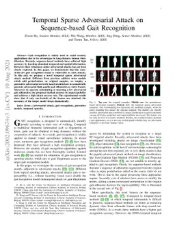 Temporal Sparse Adversarial Attack on Sequence-based Gait Recognition