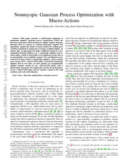 Nonmyopic Gaussian Process Optimization with Macro-Actions