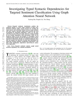 Investigating Typed Syntactic Dependencies for Targeted Sentiment
  Classification Using Graph Attention Neural Network