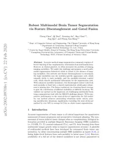 Robust Multimodal Brain Tumor Segmentation via Feature Disentanglement
  and Gated Fusion