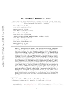 Differentially Private Set Union