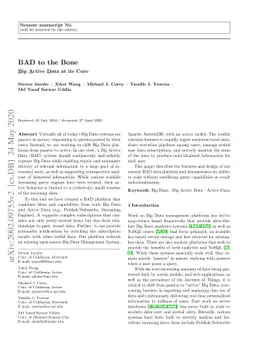 BAD to the Bone: Big Active Data at its Core