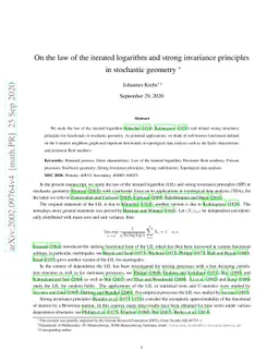 On the law of the iterated logarithm and strong invariance principles in
  stochastic geometry