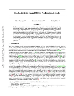 Stochasticity in Neural ODEs: An Empirical Study