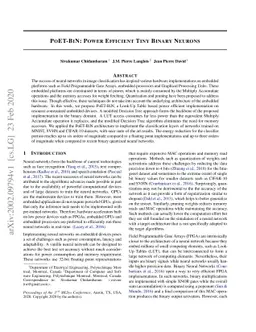 PoET-BiN: Power Efficient Tiny Binary Neurons