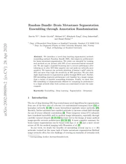 Random Bundle: Brain Metastases Segmentation Ensembling through
  Annotation Randomization