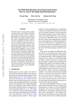 Do Multi-Hop Question Answering Systems Know How to Answer the
  Single-Hop Sub-Questions?