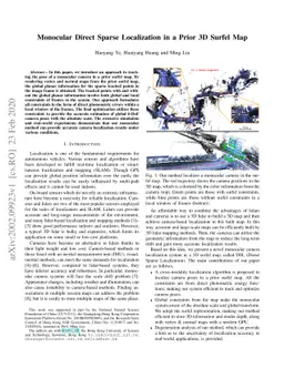 Monocular Direct Sparse Localization in a Prior 3D Surfel Map