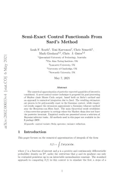 Semi-Exact Control Functionals From Sard's Method