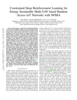 Constrained Deep Reinforcement Learning for Energy Sustainable Multi-UAV
  based Random Access IoT Networks with NOMA