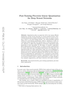 Post-Training Piecewise Linear Quantization for Deep Neural Networks