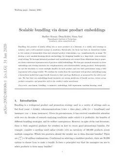 Scalable bundling via dense product embeddings