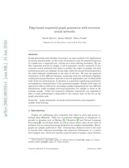 Edge-based sequential graph generation with recurrent neural networks