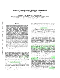 Improving Domain-Adapted Sentiment Classification by Deep Adversarial
  Mutual Learning
