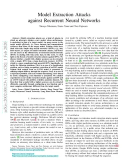Model Extraction Attacks against Recurrent Neural Networks