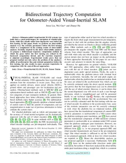 Bidirectional Trajectory Computation for Odometer-Aided Visual-Inertial
  SLAM