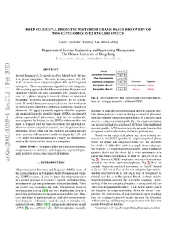 Deep segmental phonetic posterior-grams based discovery of
  non-categories in L2 English speech