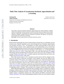 Finite-Time Analysis of Asynchronous Stochastic Approximation and
  $Q$-Learning