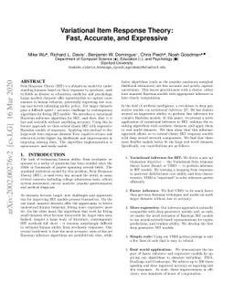 Variational Item Response Theory: Fast, Accurate, and Expressive