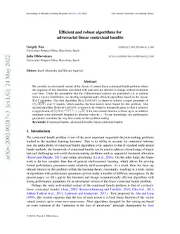 Efficient and Robust Algorithms for Adversarial Linear Contextual
  Bandits