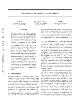 The Sylvester Graphical Lasso (SyGlasso)