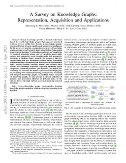 A Survey on Knowledge Graphs: Representation, Acquisition and
  Applications