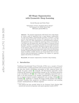 3D Shape Segmentation with Geometric Deep Learning