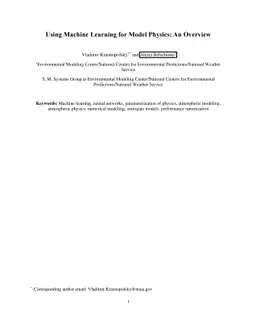 Using Machine Learning for Model Physics: an Overview