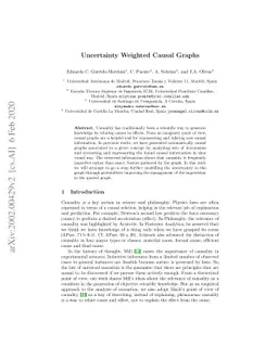 Uncertainty Weighted Causal Graphs