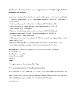 Simultaneous Left Atrium Anatomy and Scar Segmentations via Deep
  Learning in Multiview Information with Attention