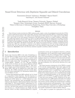 Sound Event Detection with Depthwise Separable and Dilated Convolutions