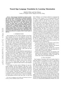 Neural Sign Language Translation by Learning Tokenization