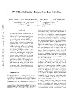 DYNOTEARS: Structure Learning from Time-Series Data