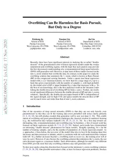 Overfitting Can Be Harmless for Basis Pursuit, But Only to a Degree
